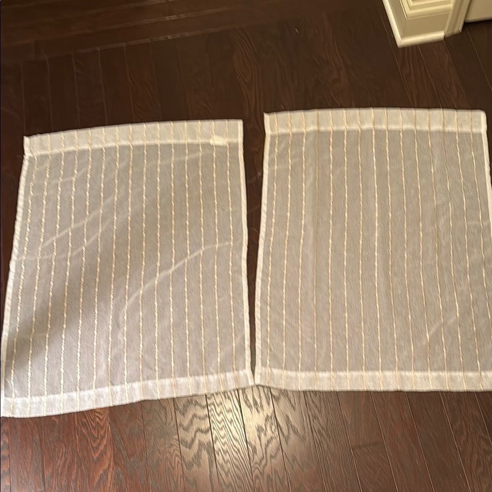 Sheer Striped Window Panels - Picture 2 of 8